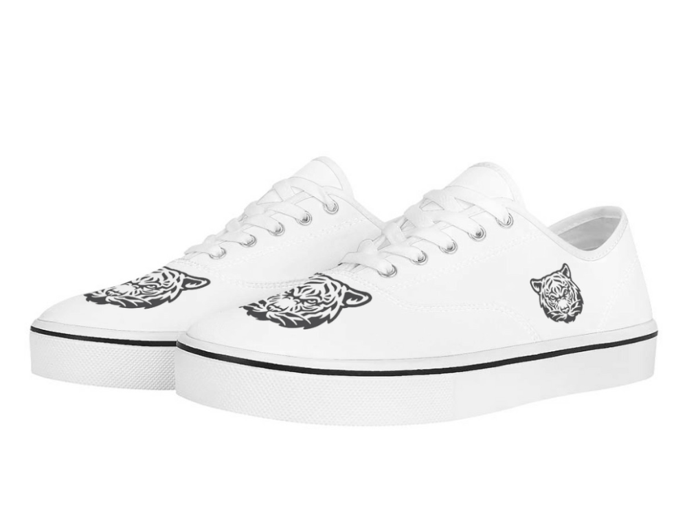 Minimalist Tiger - Print Canvas Sneakers