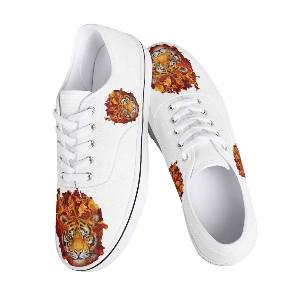 Blazing Tiger - Head Canvas Sneakers
